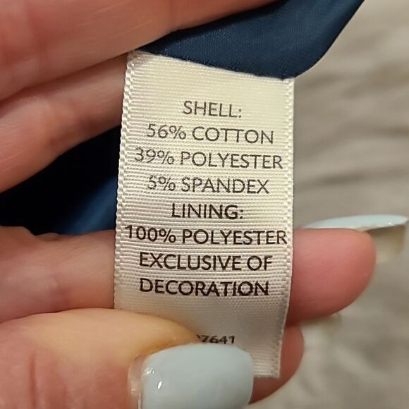 J jill stretch cropped teal cotton flowy lined jacket size small - Picture 6 of 9